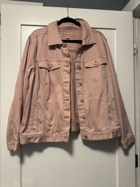 Maurices Blush Pink Denim Trucker Jacket
